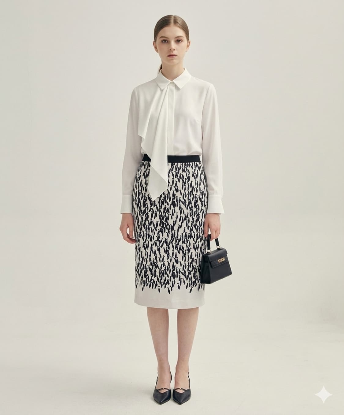 ✨ 마크케인(MARCCAIN) 그래픽 미디 스커트 55 | 독일 하이엔드 상품이미지1