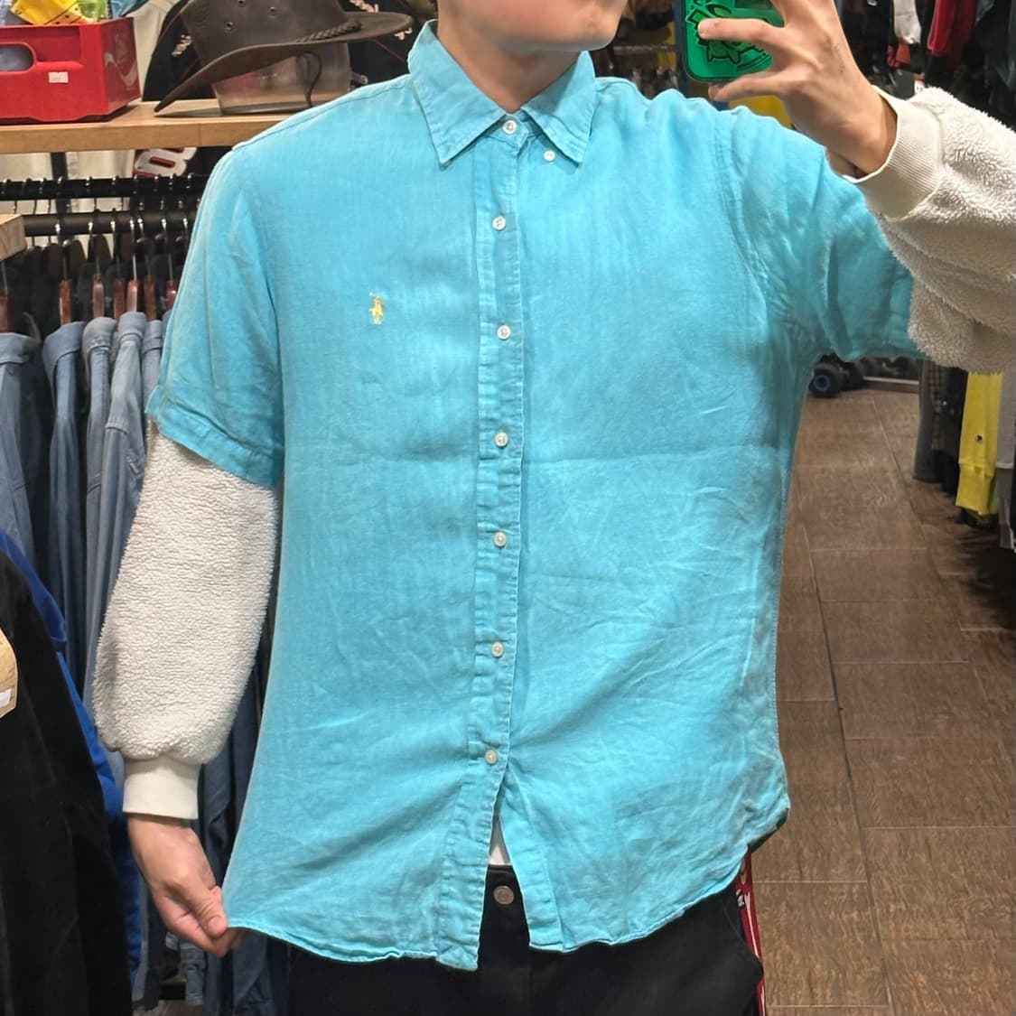 [HI] 폴로 랄프로렌 반팔셔츠 스카이블루 상품이미지1