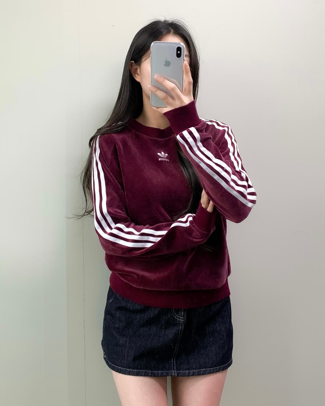 아디다스 벨벳 맨투맨 상품이미지2