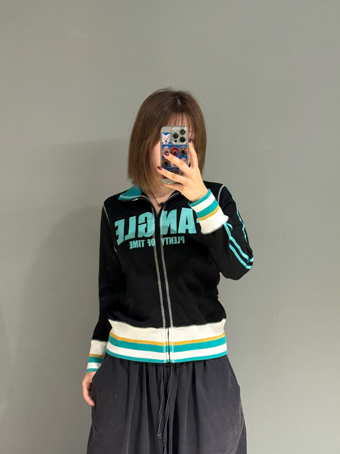 side line lettering point zip-up 상품이미지3