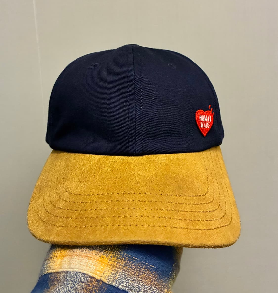 (F)휴먼메이드 투톤 6패널 트윌 볼캡 모자 네이비 브라운 상품이미지2