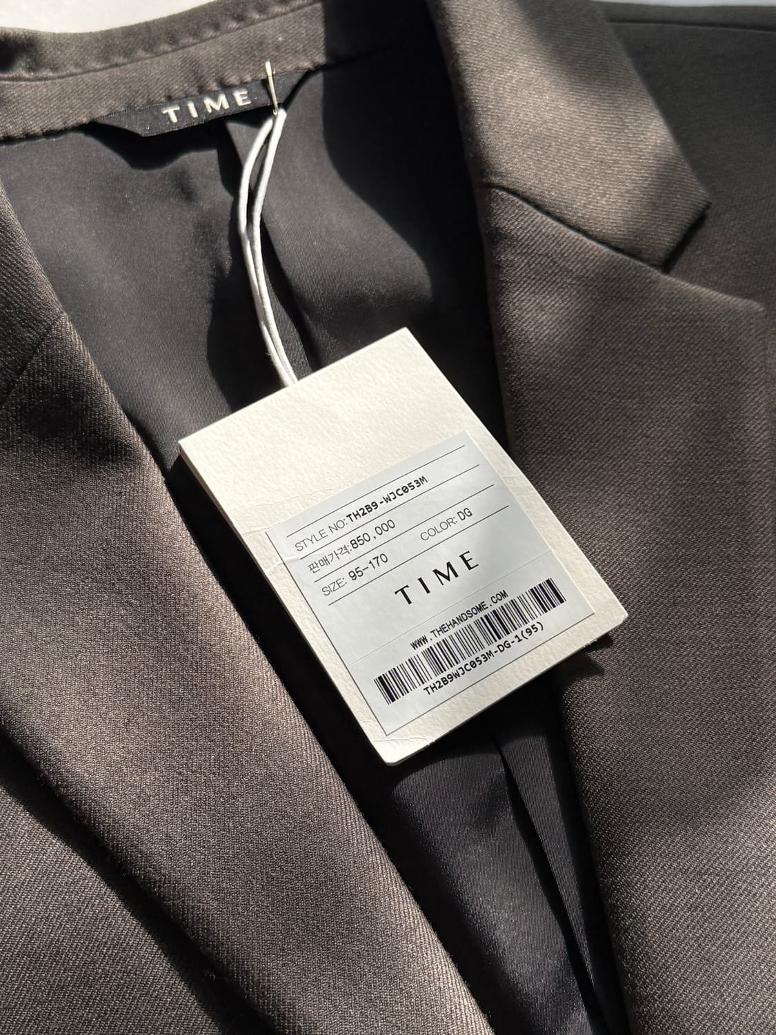 (새상품)타임 옴므 2버튼 울 자켓 95 상품이미지5