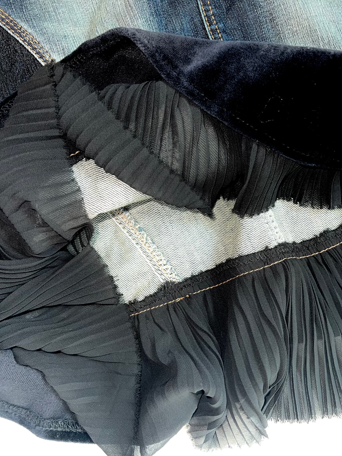 y2k 페어리 미디 워싱 청스커트 치마  상품이미지3