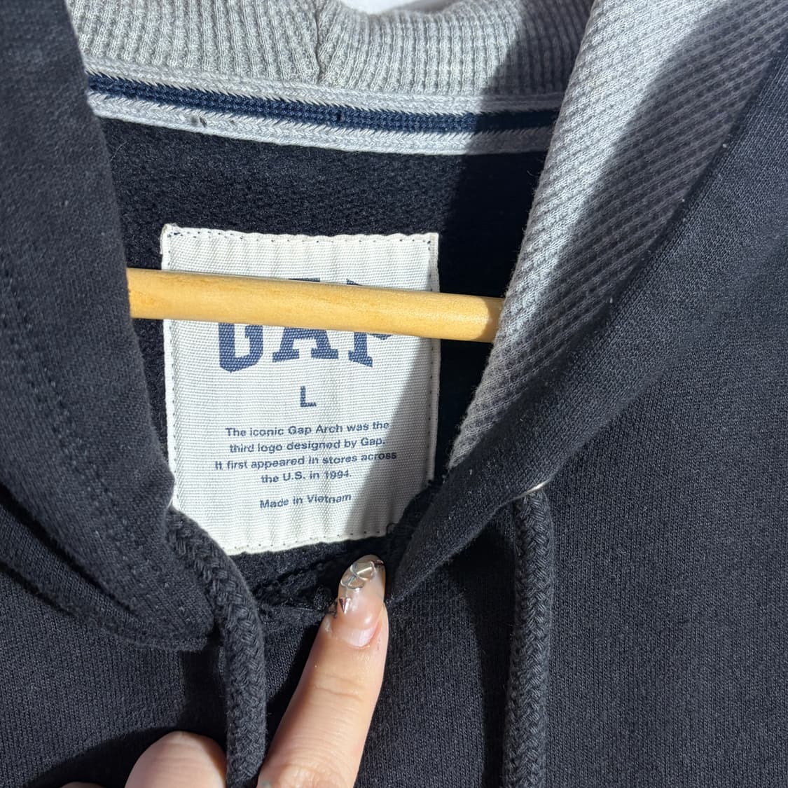 갭 블랙 후드티 (무료배송) 상품이미지2