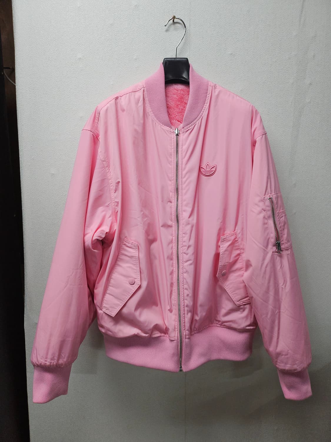 아디다스 리버시블 자켓  핫핑크퍼 재킷 L 상품이미지3