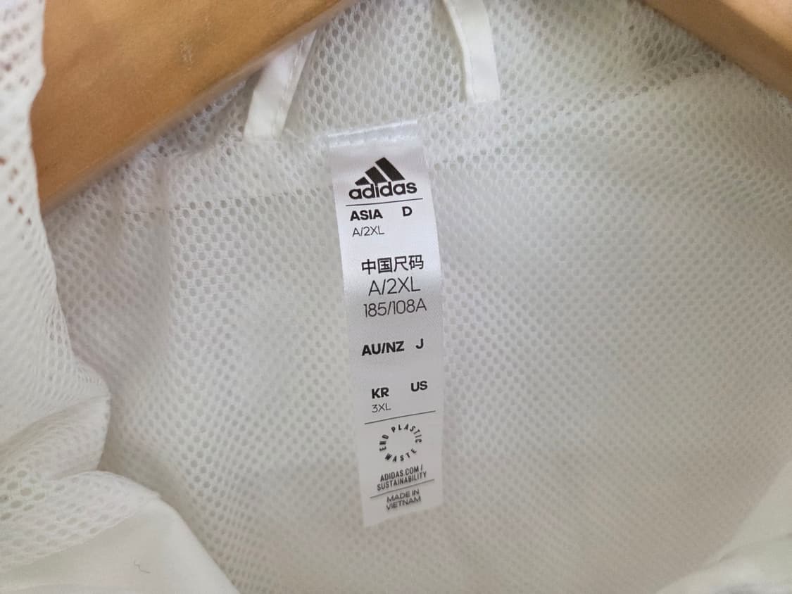 아디다스 흰색 바람막이 후드집업 A/2XL 상품이미지3