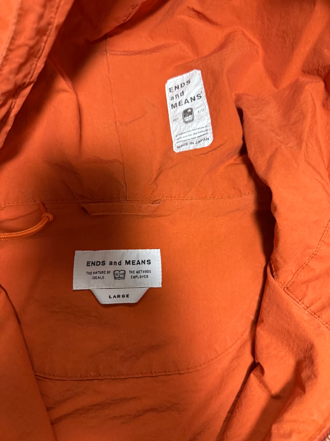 엔즈앤드민즈 아노락, L, 오렌지 상품이미지2