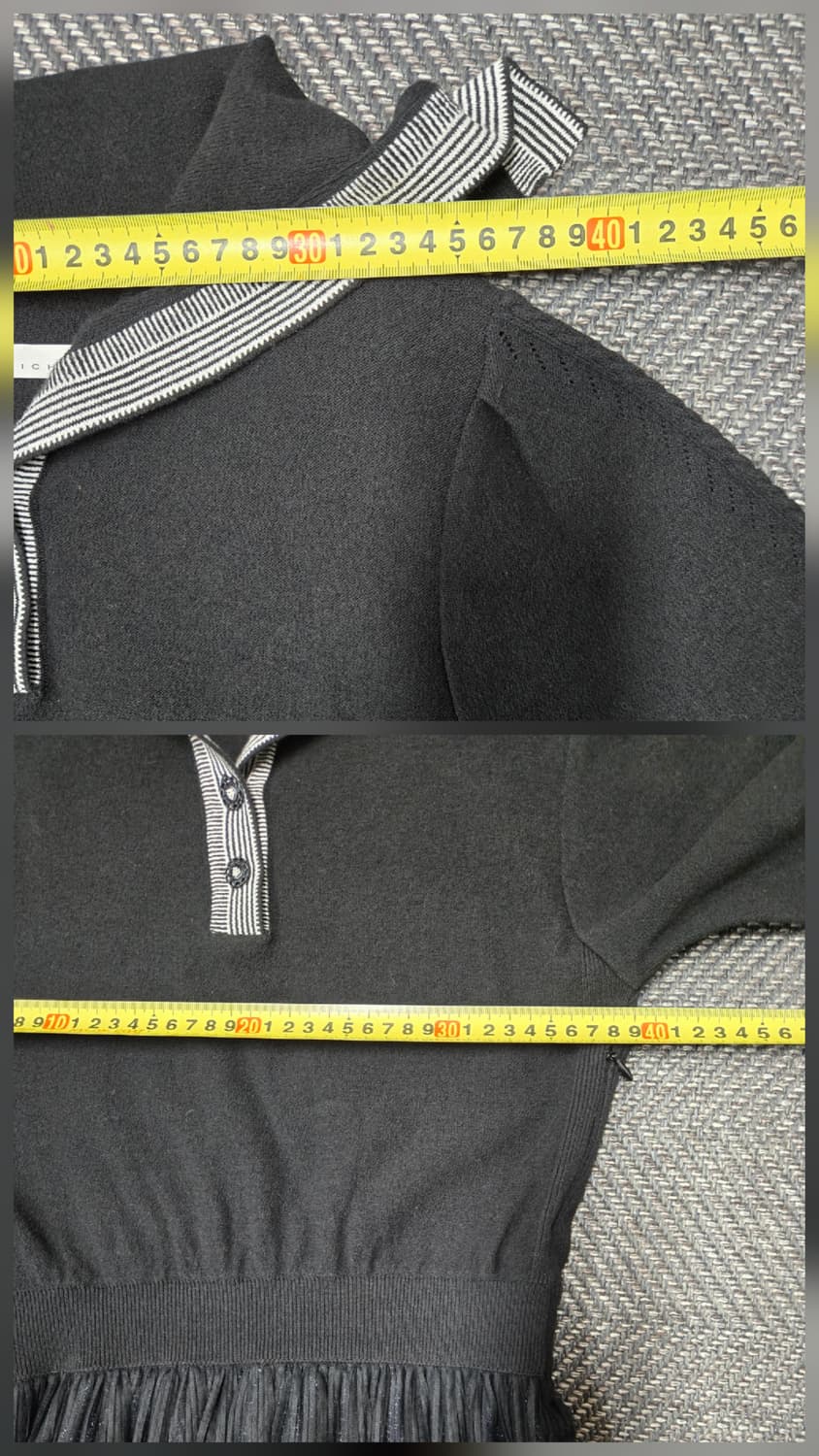 잇미샤 니트 블록 원피스 세일러 플리츠 원피스 상품이미지5