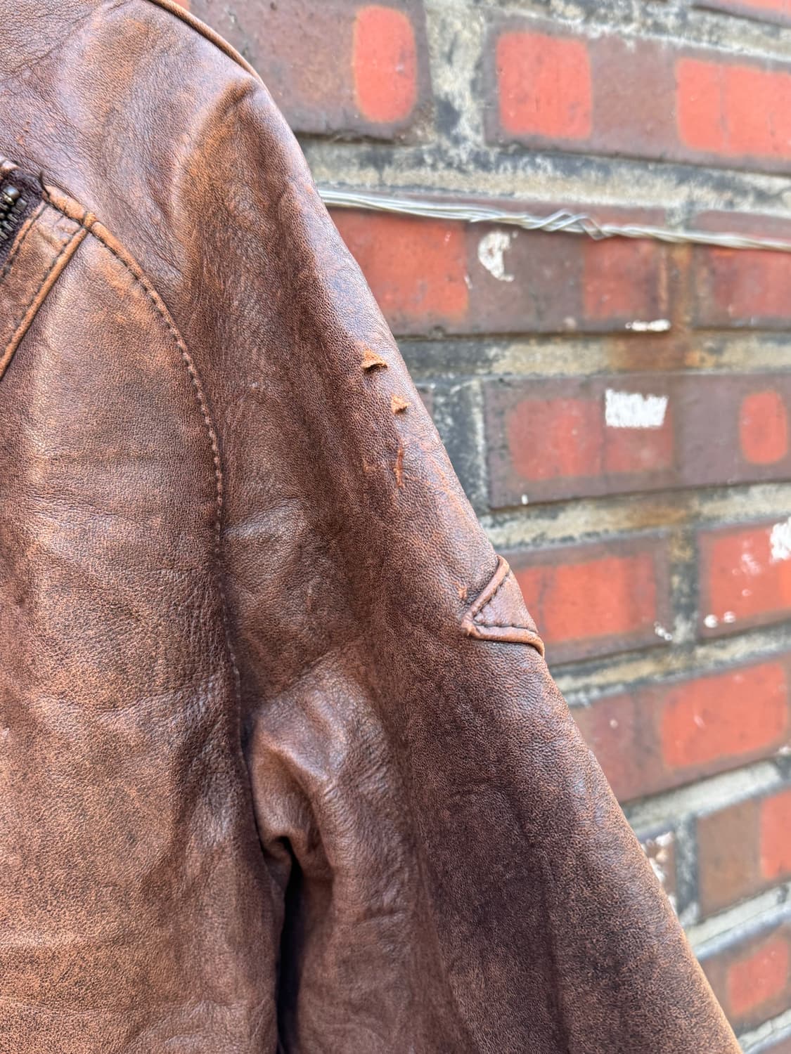 카우하이드 하이넥 웨스턴 레더자켓  상품이미지9