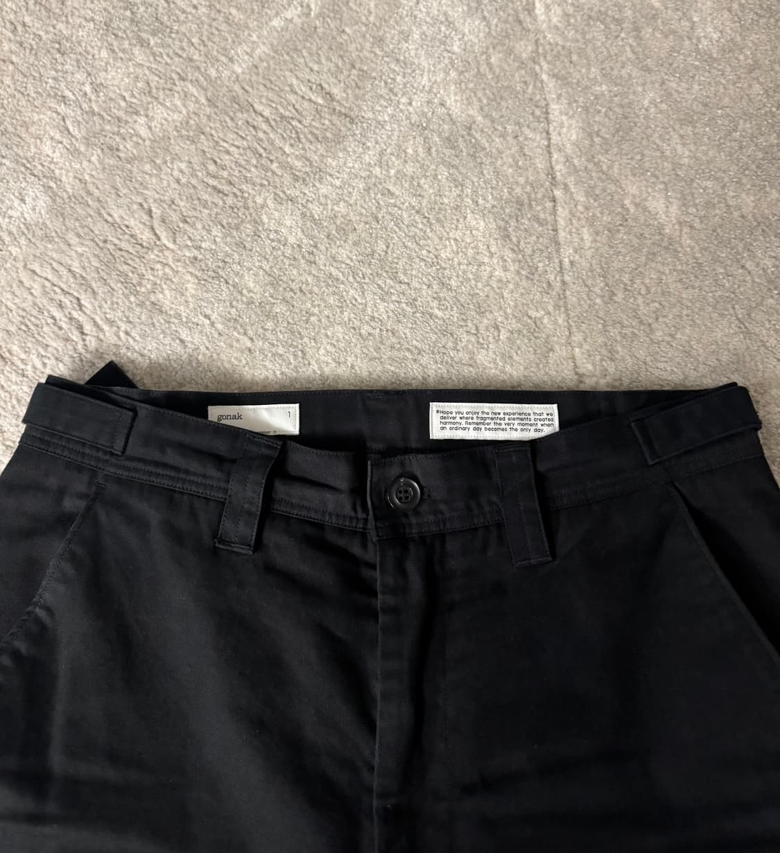 [고낙] 피셔맨 팬츠 블랙 1(S)사이즈 상품이미지3