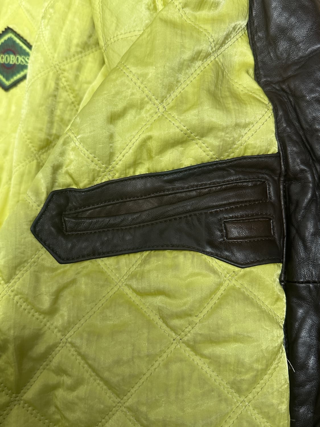 80s  HUGO BOSS 브라운 레더 자켓 50 상품이미지10