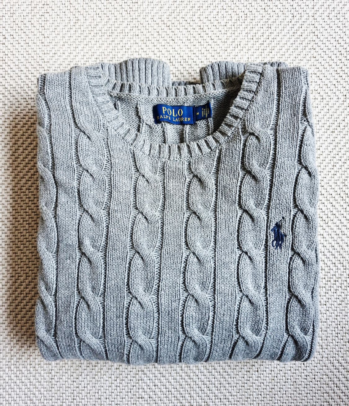 폴로 랄프로렌 코튼 케이블 니트 M  상품이미지2