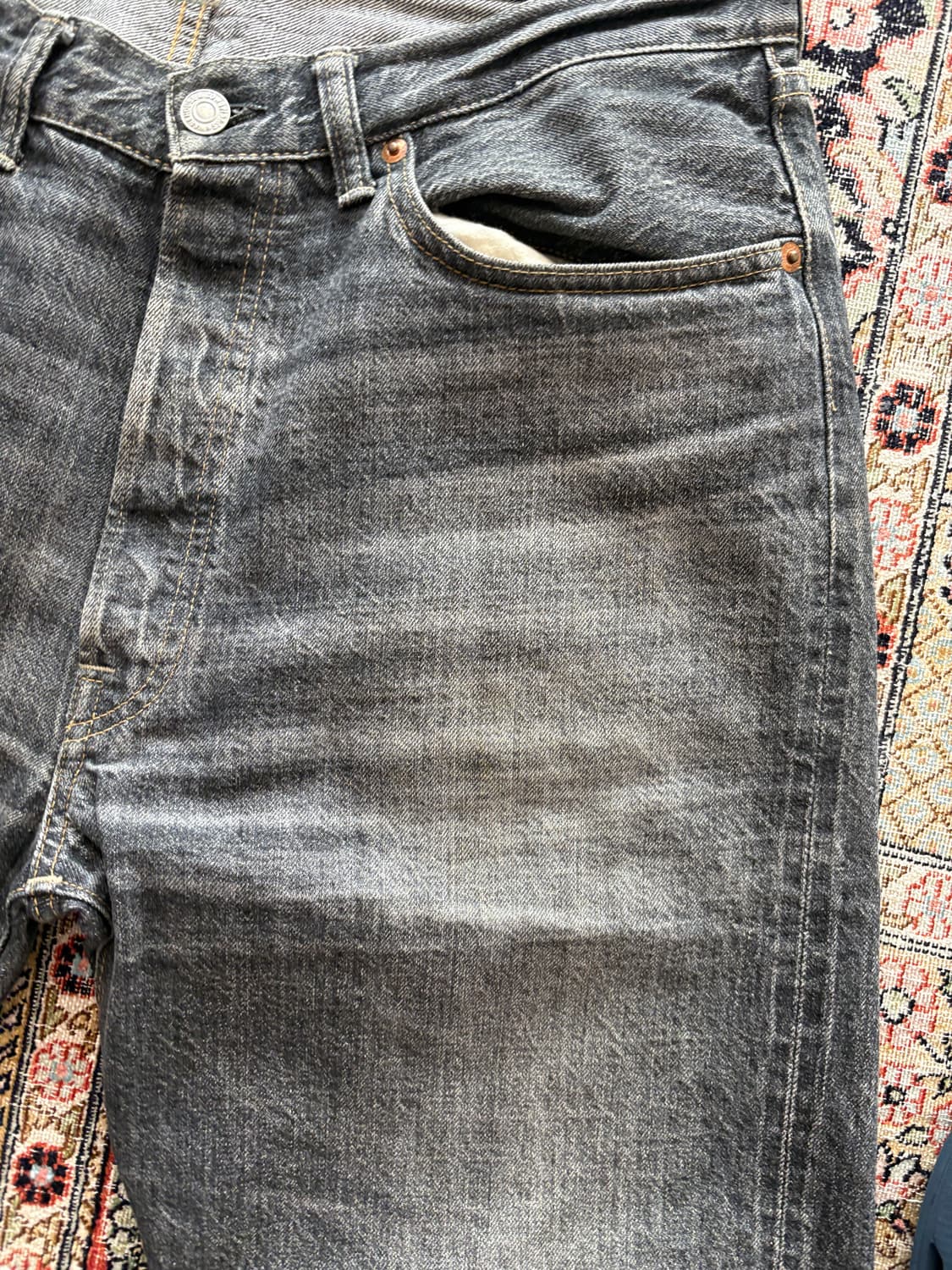 웨어하우스 1101 used black wash  상품이미지4