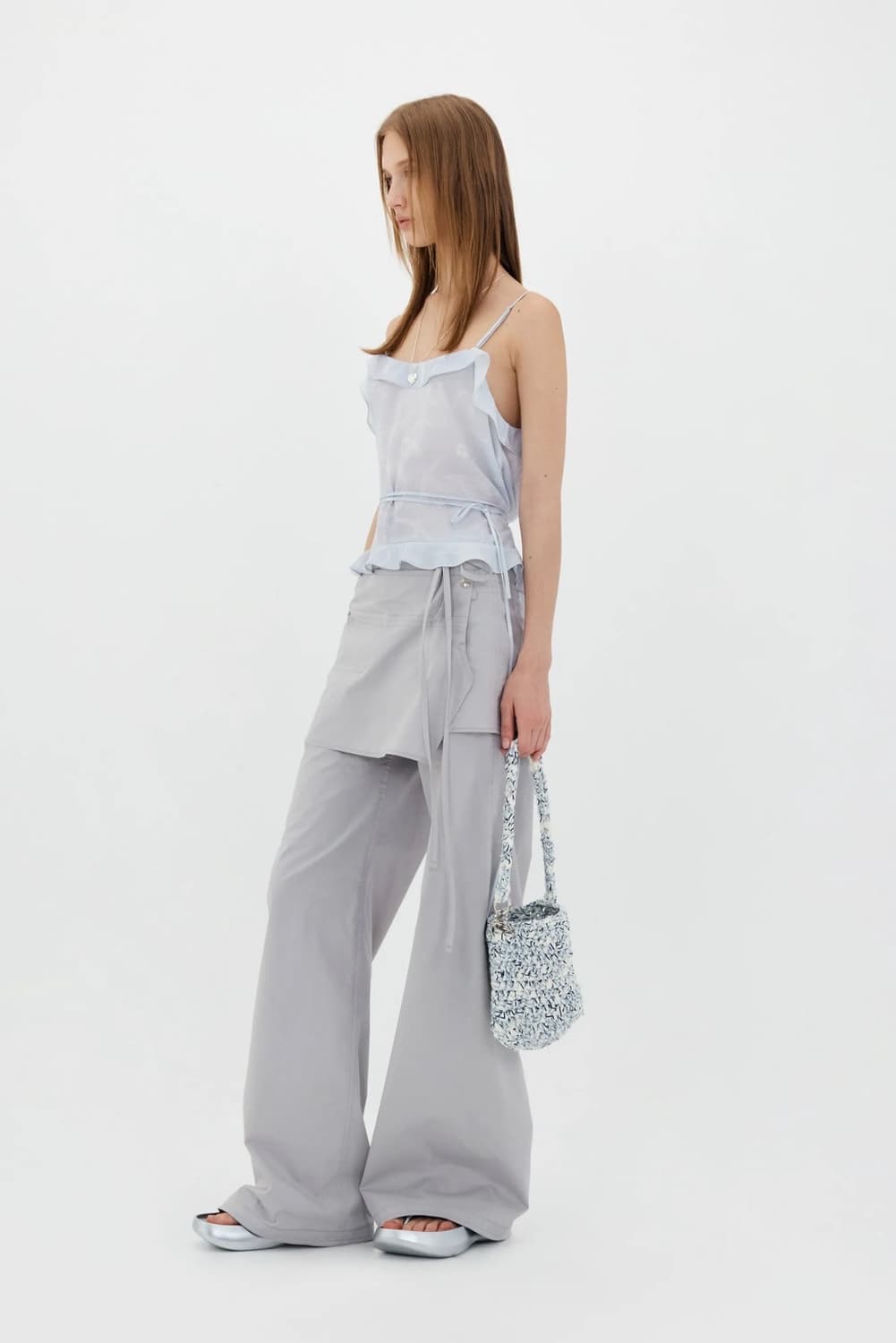 로우클래식 layered wrap skirt pants (xs) 상품이미지2
