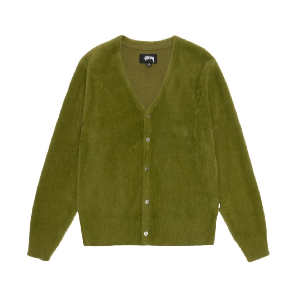 스투시 쉐기 가디건 올리브 모헤어 상품이미지1