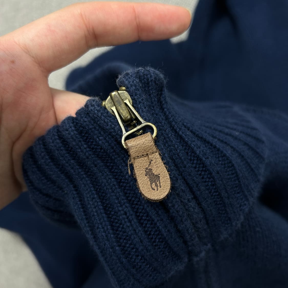 폴로 네이비 스몰포니 니트집업(XL(18-20)) 상품이미지5