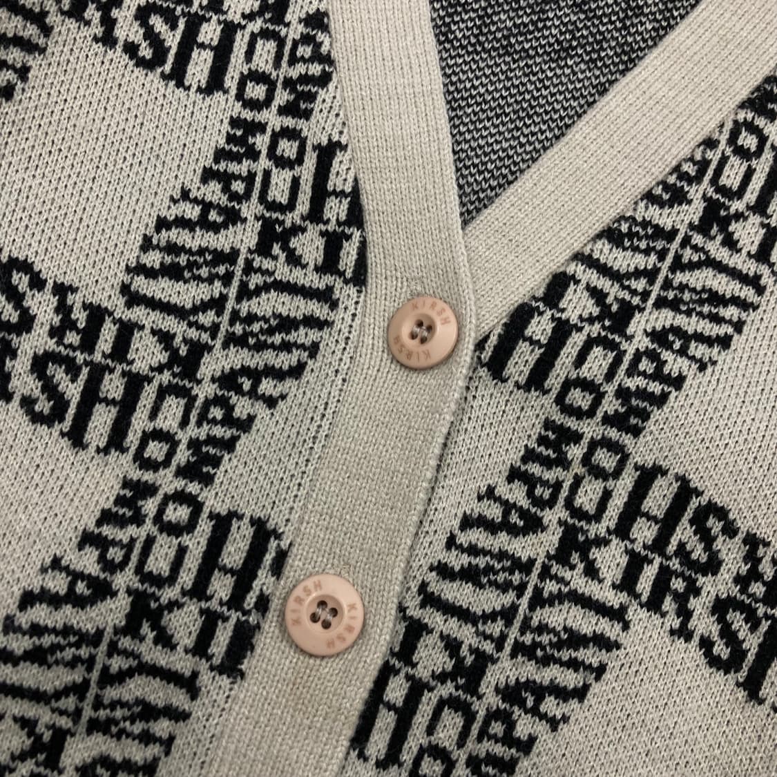 키르시 믹스 컬러 패턴 크롭 가디건 상품이미지2