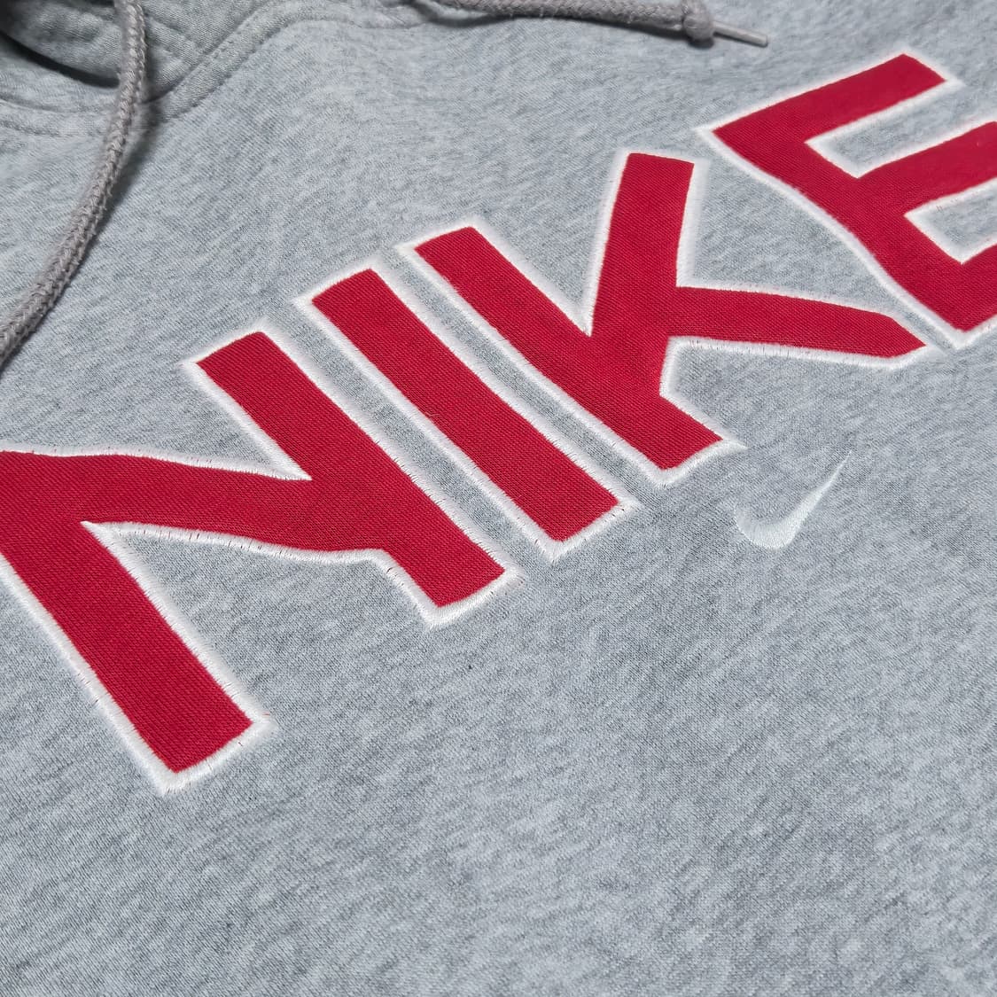 나이키 레드 빅로고 약기모 그레이 후드티 상품이미지4