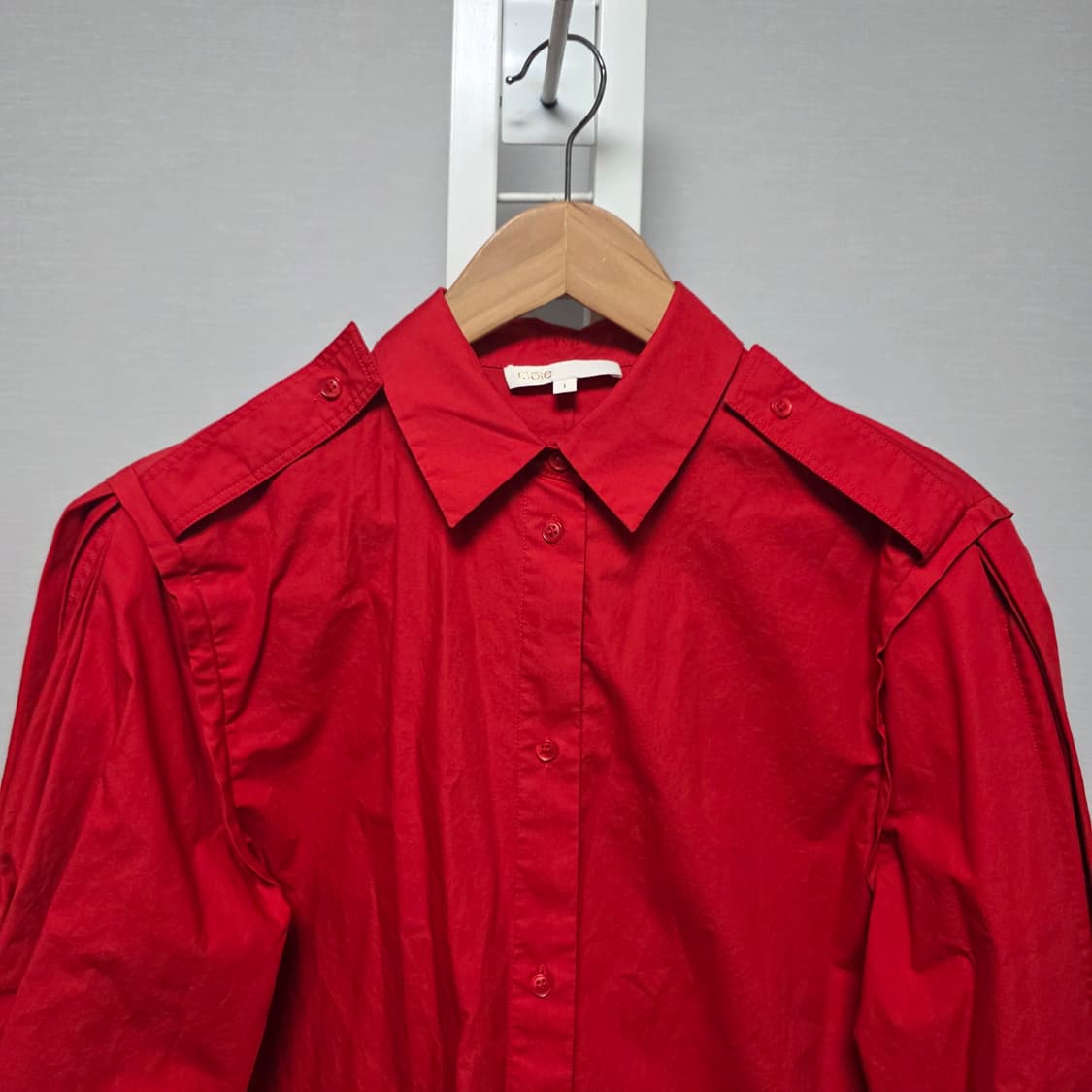 maje 마쥬 레드 긴팔 셔츠 리본 디테일 상품이미지2
