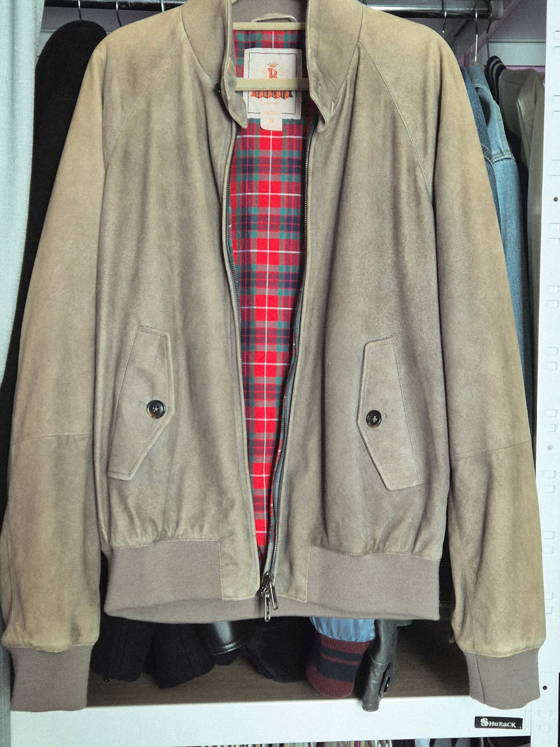 급처 바라쿠타 g9 베이지 스웨이드 헤링턴 자켓 상품이미지1