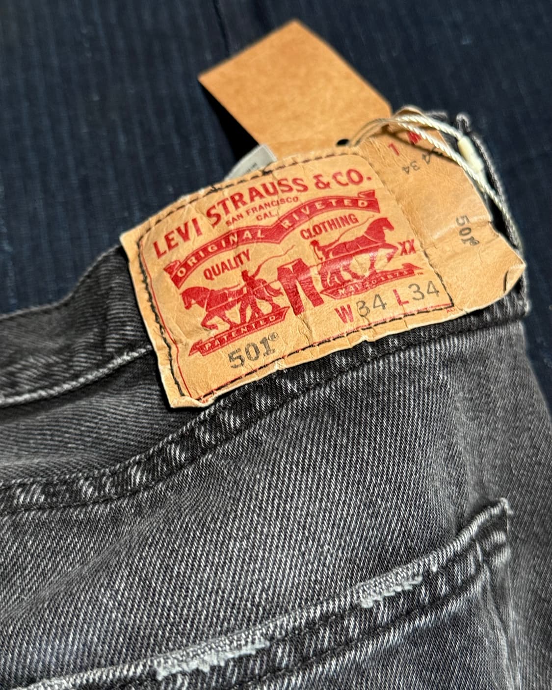 리바이스 501 스트레이트 핏 데님 팬츠 34 상품이미지7