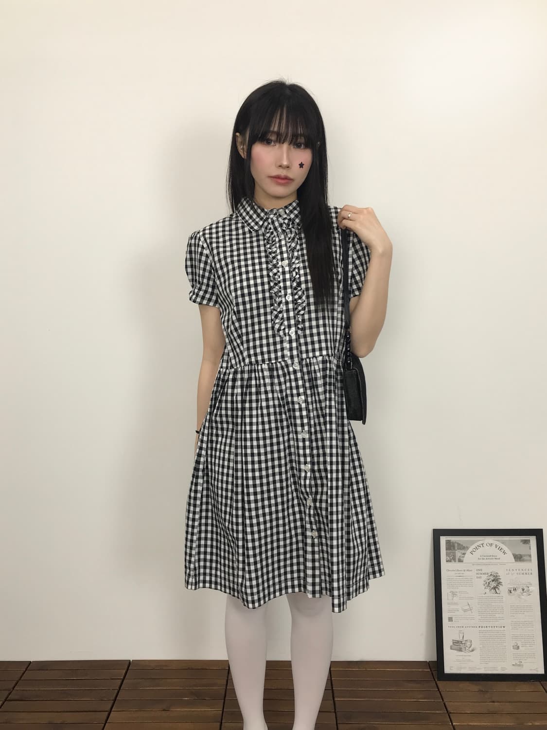 'Ryu Ryu' Checked Midi Onepiece 상품이미지2