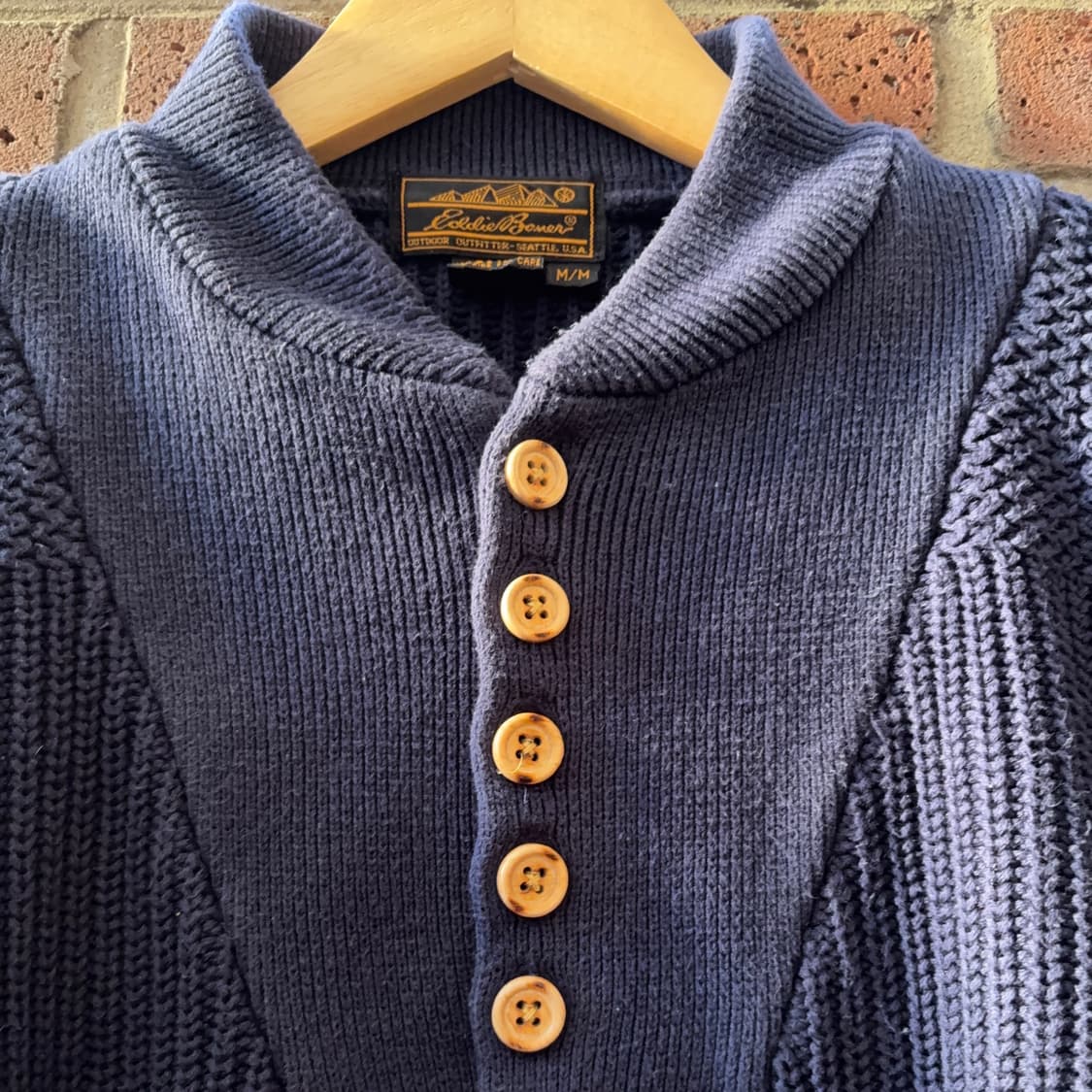 에디바우어 Eddie Bauer 하이넥 코튼 헨리 니트 스웨터 상품이미지5