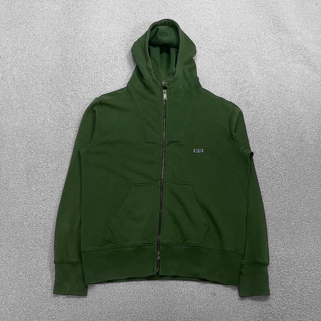스톤아일랜드 데님 스몰 로고 후드집업 그린 상품이미지1