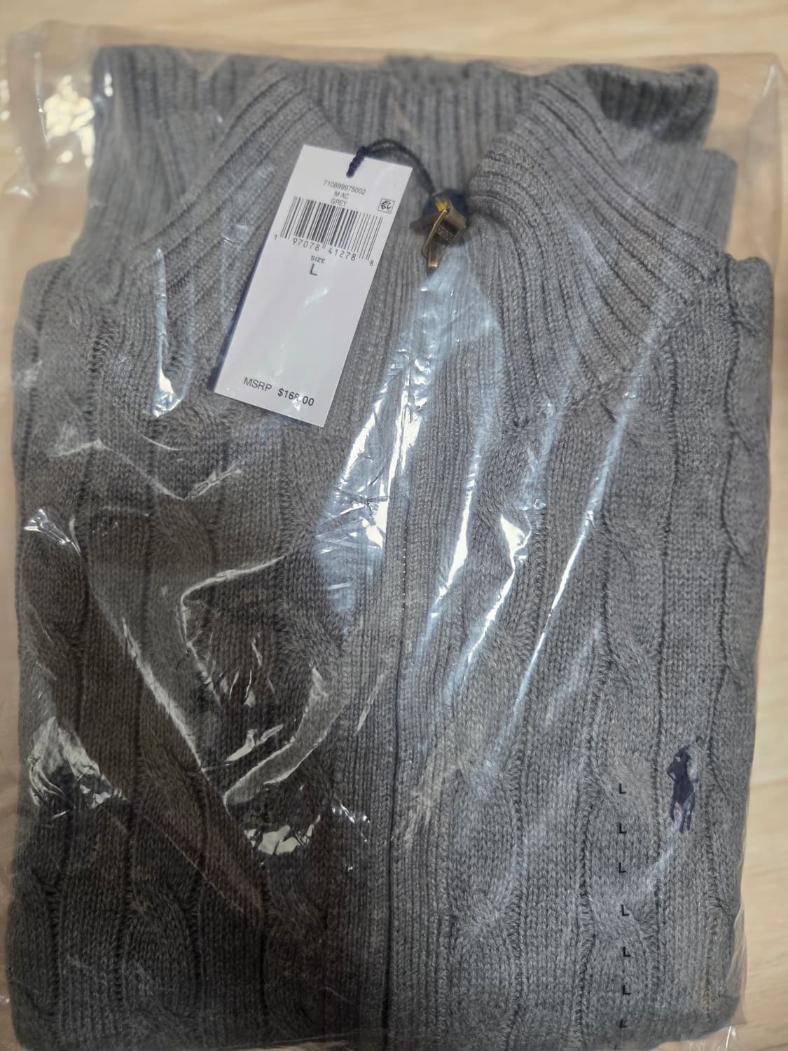 (새상품)폴로 랄프로렌 풀집업 꽈배기 니트 L 상품이미지5