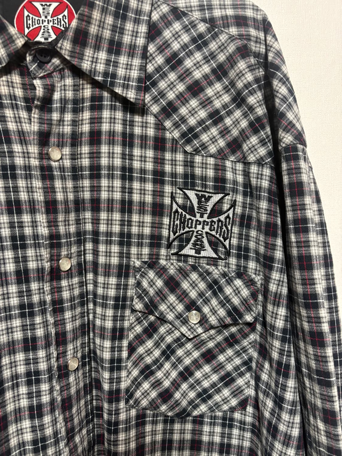 [XL] 90's West Coast Choppers 웨스턴 체크셔츠 상품이미지3