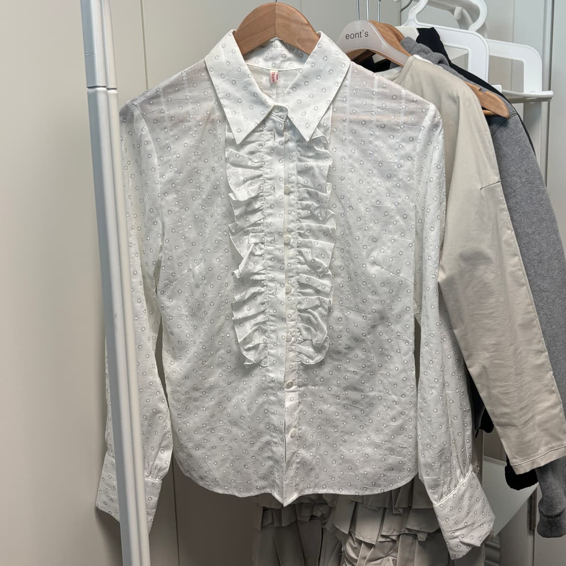 Teak 티크 러플 디테일 블라우스 ruffle detail blouse 상품이미지4