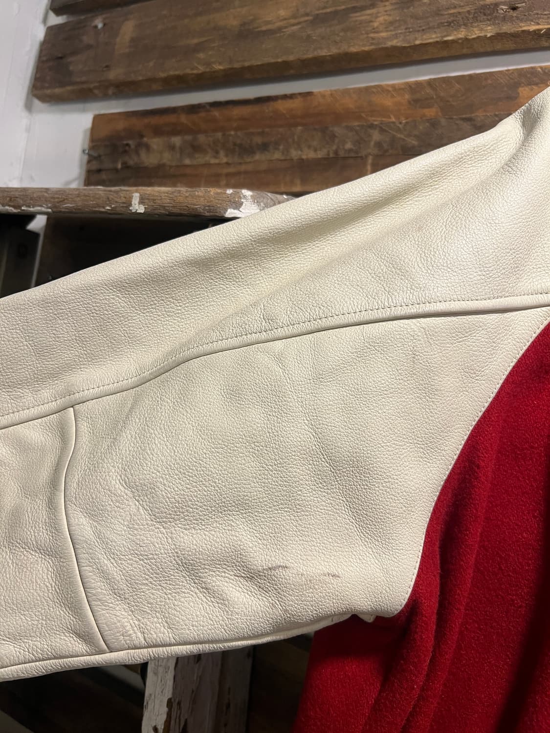 [2XL]90's USA 빈티지 OLIPHIL 유니버시티 레드 바시티자켓 상품이미지8