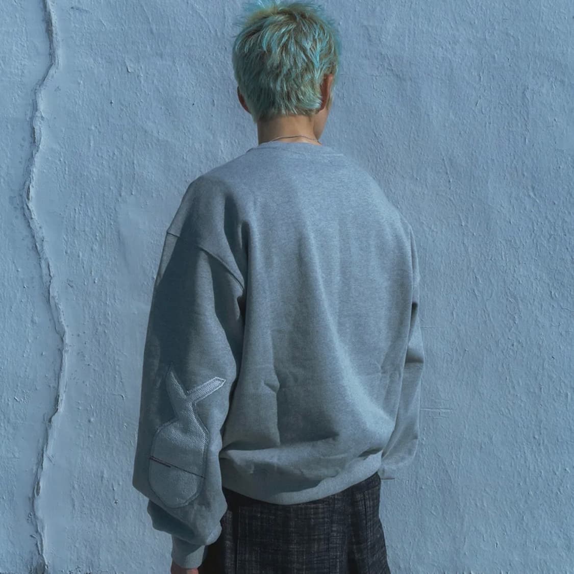 카락터 Crumple sweatshirt / Melange gray 상품이미지4