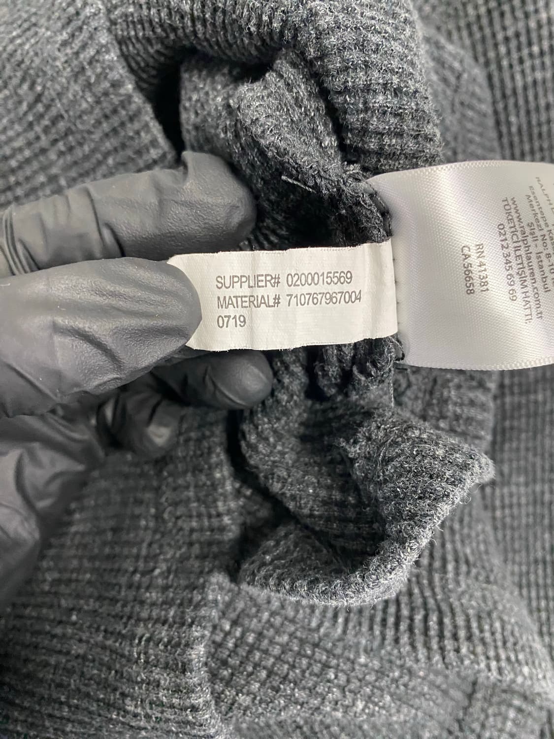 폴로 랄프로렌 차콜 와플 니트 롱슬리브 XL 상품이미지4