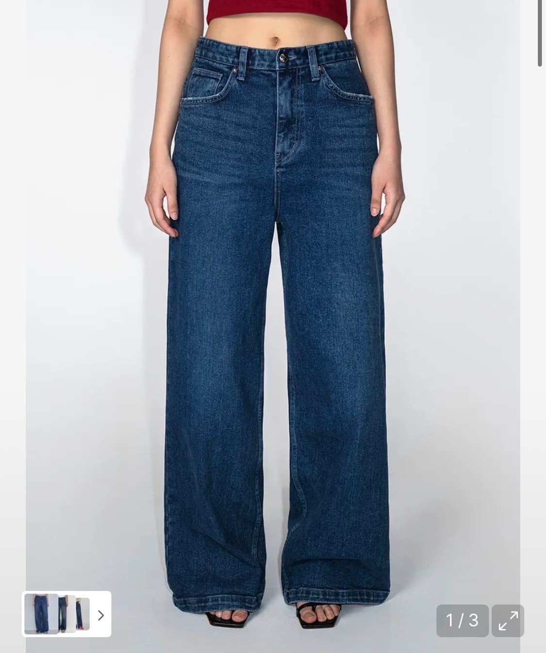 와이이이엘 STRAIGHT WIDE DENIM PANTS BLUE 상품이미지1