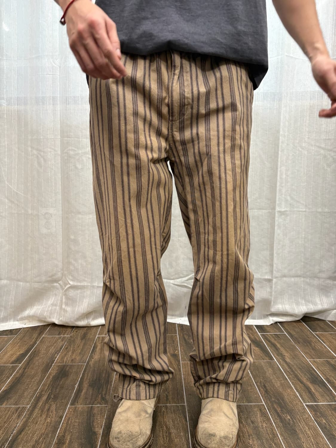 제페니즈 빈티지 스트라이프 린넨 팬츠 상품이미지4