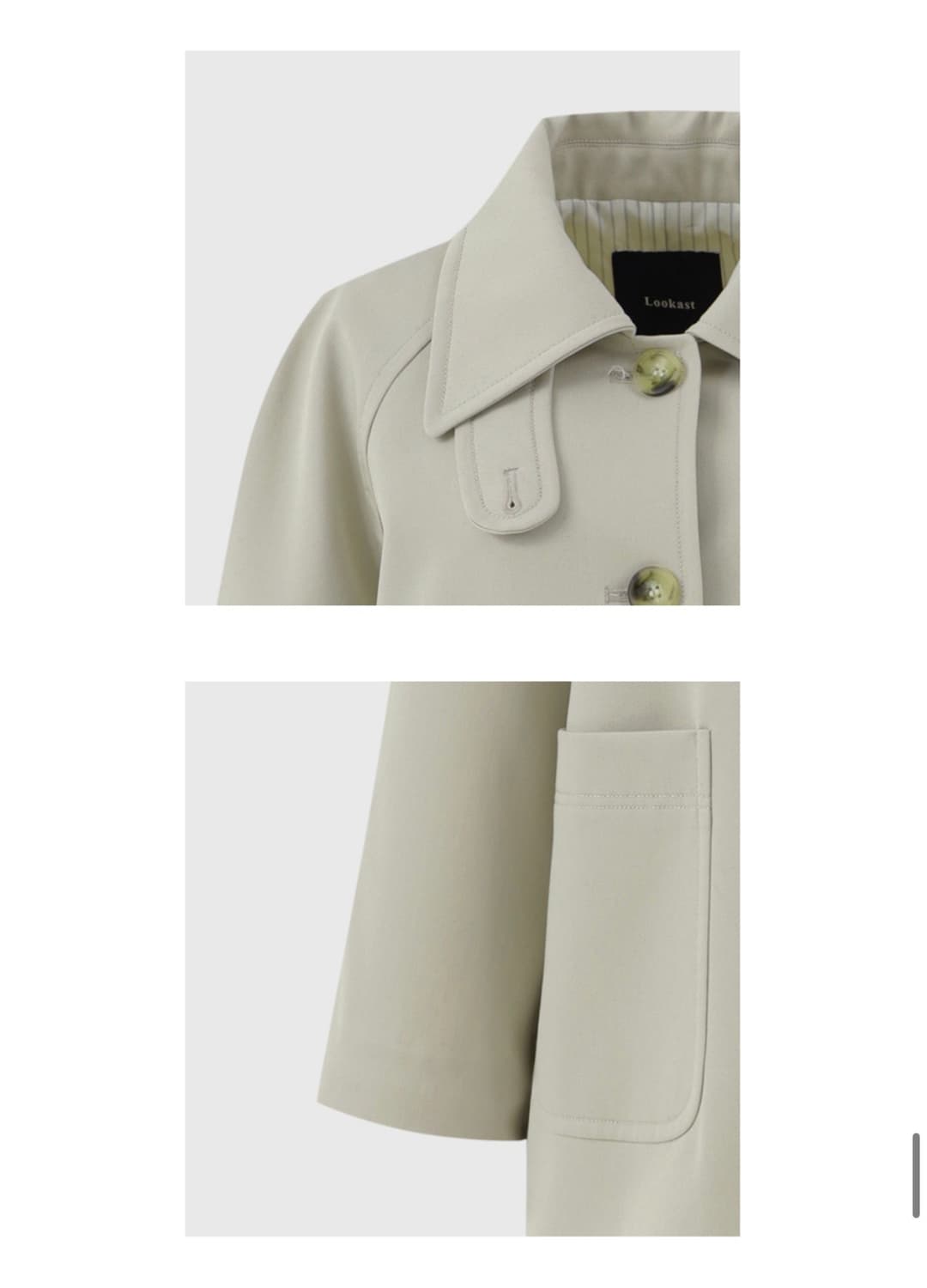 룩캐스트 니키 하프 트렌치코트 (beige) 상품이미지6