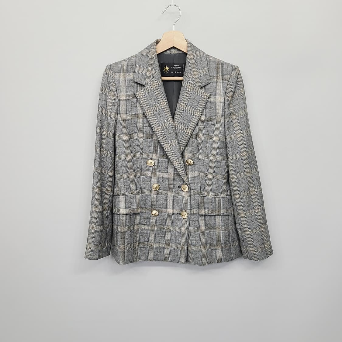 미샤 이태리 세루티 울100 체크자켓 팬츠셋업 수트세트(상의55하의66) 상품이미지3