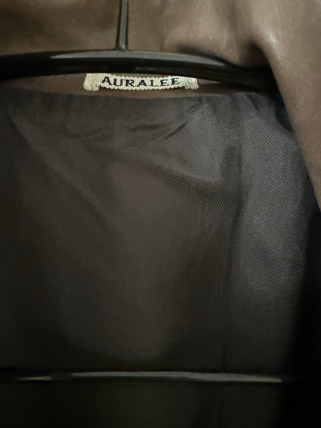 오라리 헤비 램 레더 블루종 다크브라운 4사이즈 상품이미지5