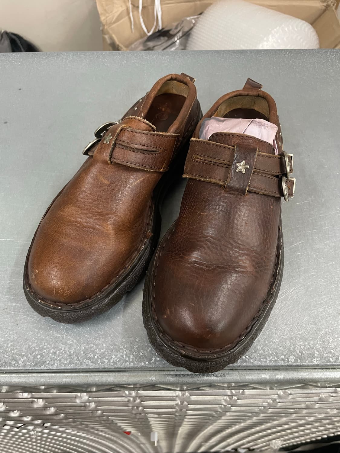 더블 H 부츠 뮬 브라운 38 (gr-4270) 상품이미지2