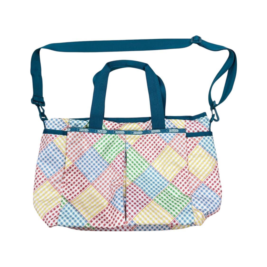 레스포삭 포켓 체크 나일론 크로스백 가방 상품이미지1