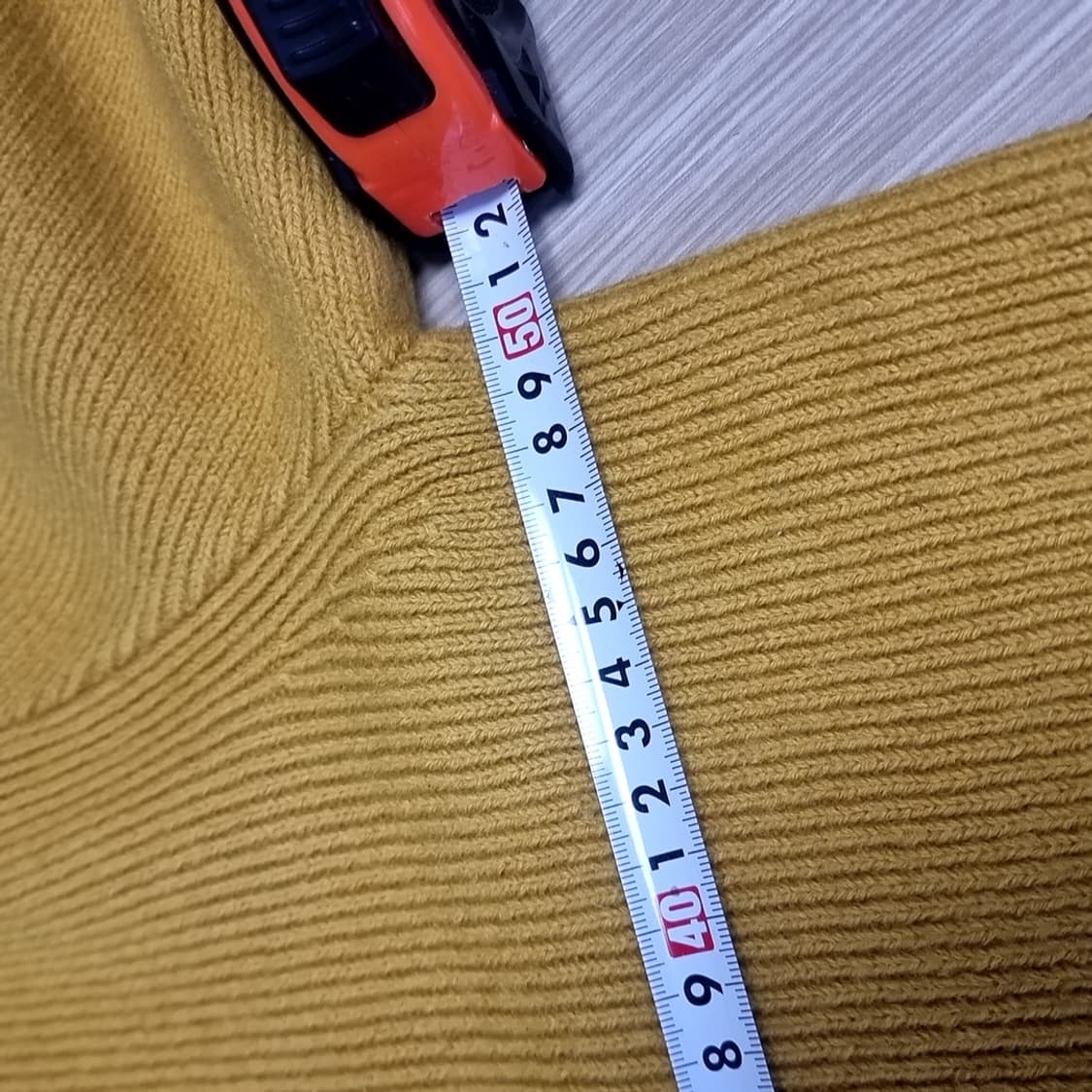 인터메조 골지 니트 짚업 가디건 옐로우(100) 상품이미지7