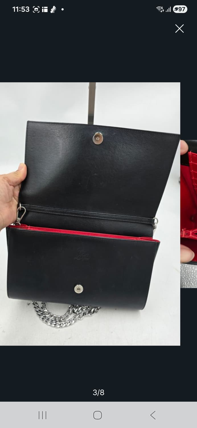 루부탱 스터드 체인 클러치겸 크로스가방 상품이미지4