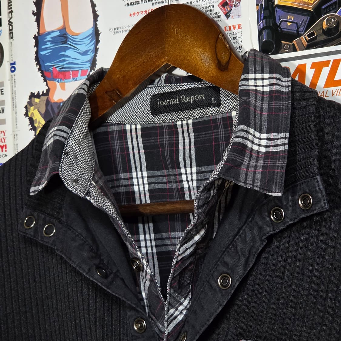 JPN 펑크 셔츠 레이어드 골지 롱슬리브 상품이미지3