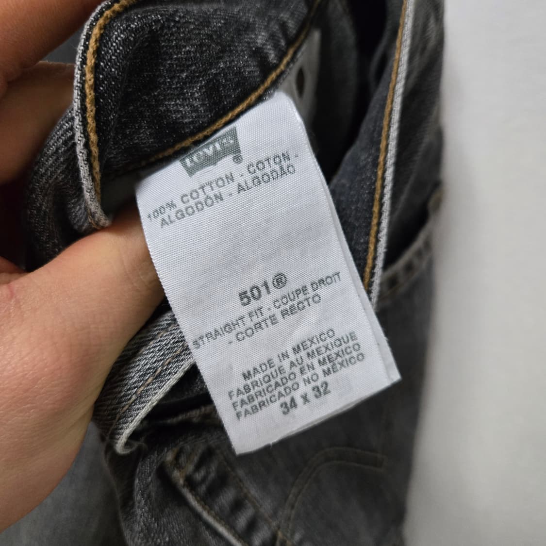 리바이스 501 블랭크탭 워싱 데님팬츠/ 남자 청바지 / 남성 청바지 상품이미지3