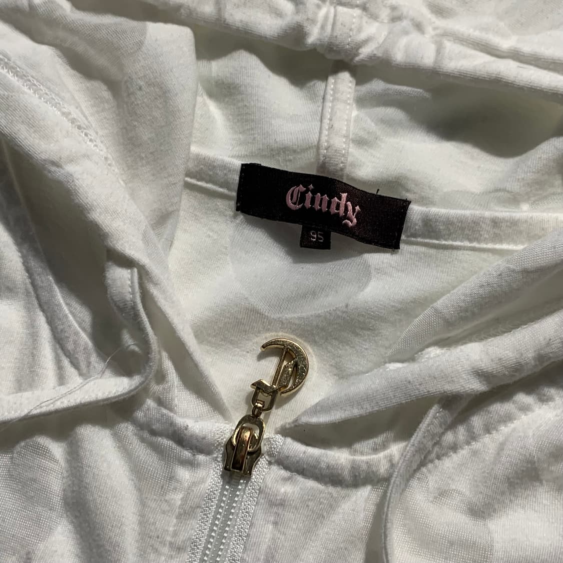 신디 빈티지 하트 슬리브 후드집업  상품이미지3