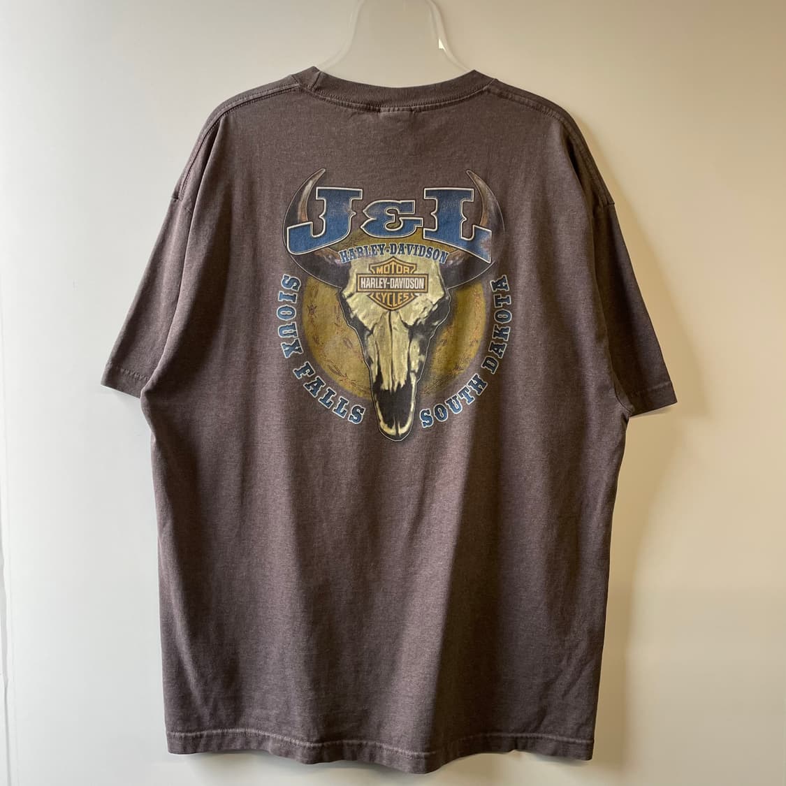 할리데이비슨 롱혼 프린팅 반팔 티셔츠 상품이미지1