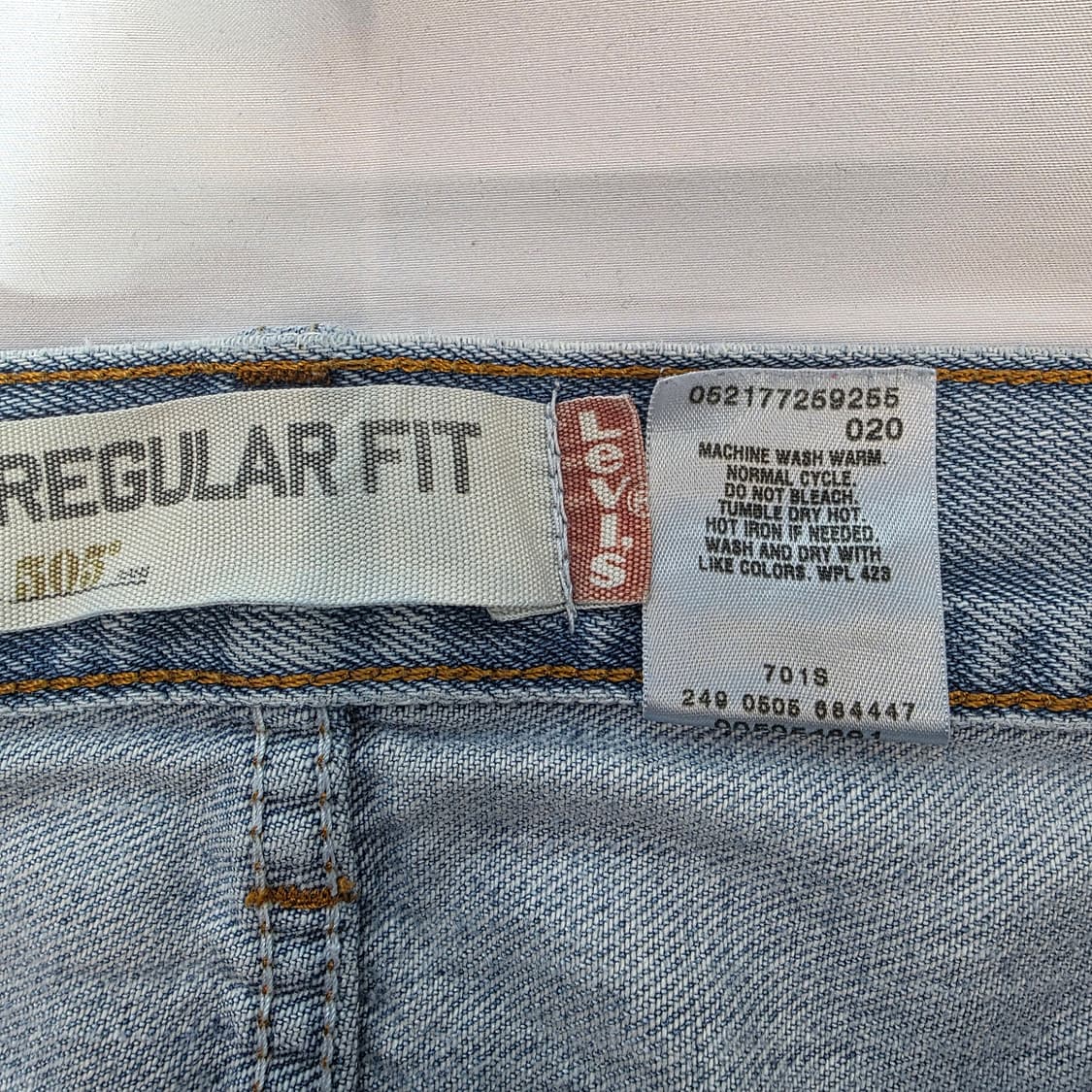[W40L32]00s 리바이스 505 레귤러핏 데님 팬츠 상품이미지5