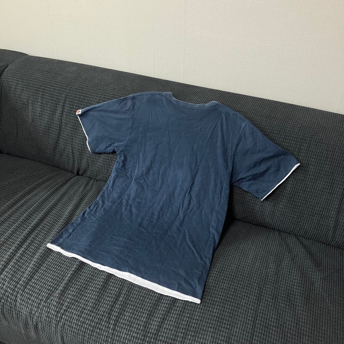 리버시블 베이비 마일로 양면 티셔츠 Navy/White 상품이미지3