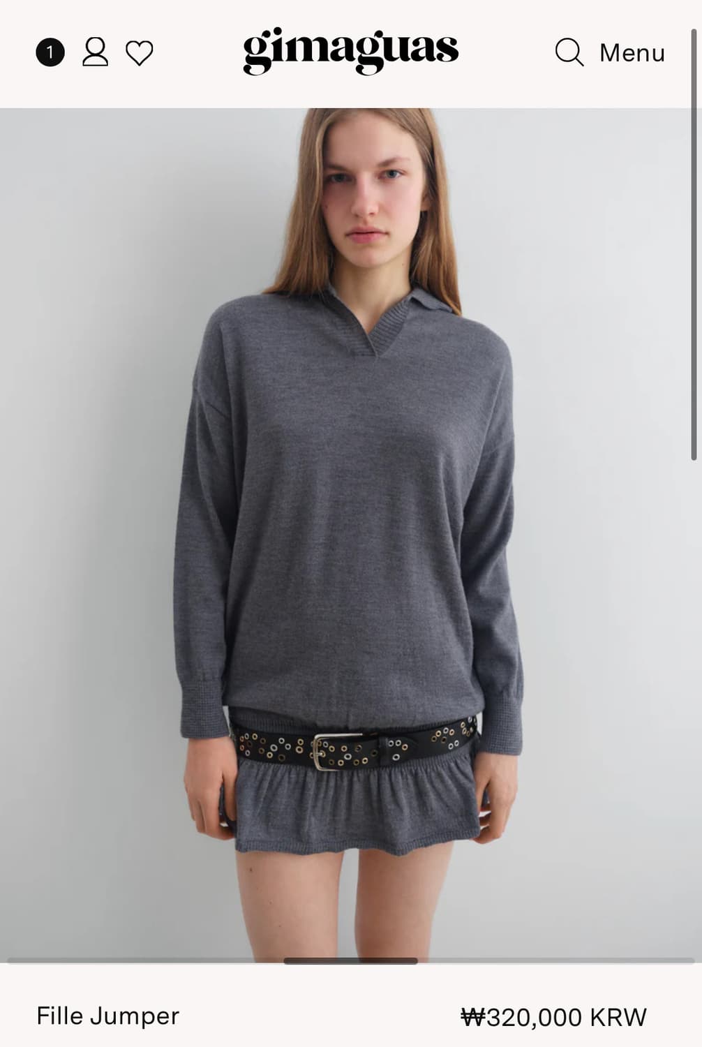 [S,M]기마구아스 Fille 러플 니트 원피스 상품이미지7